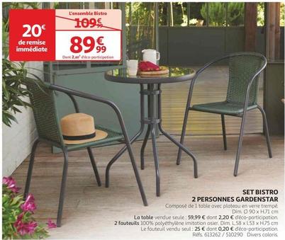 Gardenstar Set Bistro 2 Personnes