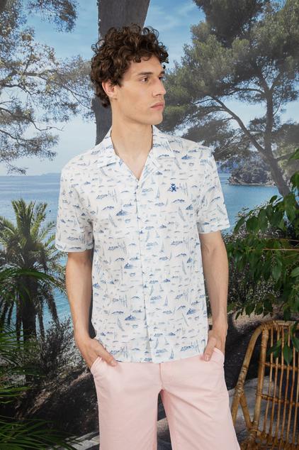 chemise tropicale manches courtes
