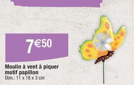 Moulin À Vent À Piquer Motif Papillon offre à 7,5€ sur Migros France