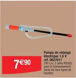 Pompe De Vidange Électrique 1,5 V 0627011 offre à 7,9€ sur Migros France