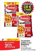 Benenuts - Cacahuètes Grillées a Sec  offre à 2,5€ sur Migros France