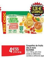 Blédina - Coupelles De Fruits Des 6 Mois  offre à 4,55€ sur Migros France
