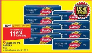 Barilla - Spaghetti N*5  offre à 11,94€ sur Migros France