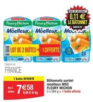 Fleury Michon - Bâtonnets De Surimi Moelleux MSC  offre à 7,58€ sur Migros France