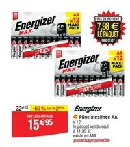 Energizer - Piles Alcalines AA