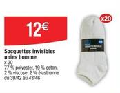 Socquettes Invisibles Unies Homme