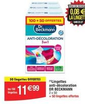 Dr Beckmann - Lingettes Anti-Decoloration  offre à 11,99€ sur Migros France