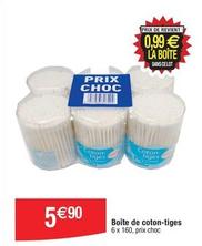 Boite De Coton-Tiges  offre à 5,9€ sur Migros France