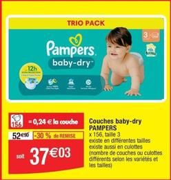 Pampers - Couches Baby-Dry 