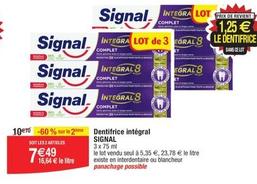 Signal - Dentifrice Integral  offre à 7,49€ sur Migros France