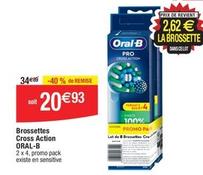 Oral-b - Brossettes Cross Action offre à 20,93€ sur Migros France