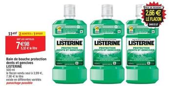 Listerine - Bain De Bouche Protection Dents Et Gencives offre à 3,99€ sur Migros France