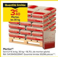 Mortier offre à 3,4€ sur Castorama