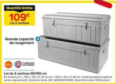Lot De 2 Cantines 90/100 Cm offre à 109€ sur Castorama