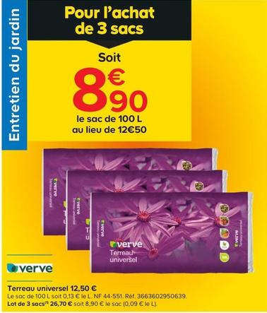 Verve - Terreau Universel offre à 12,5€ sur Castorama