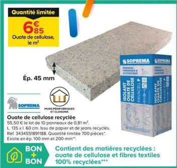 Soprema - Ouate De Cellulose Recyclée offre à 6,85€ sur Castorama