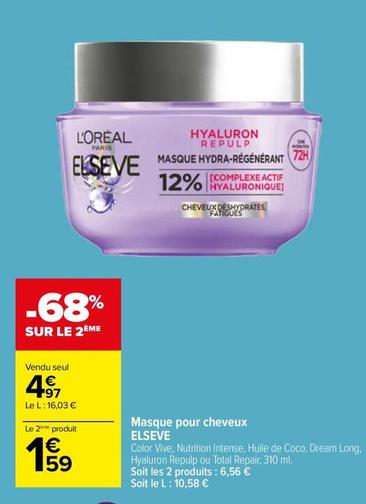 L'oréal - Masque Pour Cheveux offre à 4,97€ sur Carrefour Market