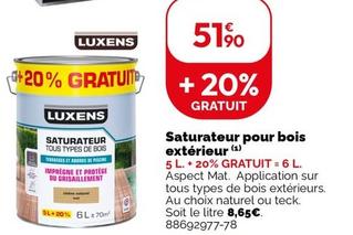 Luxens - Sturateur Pour Bois Exterieur  offre à 51,9€ sur Weldom