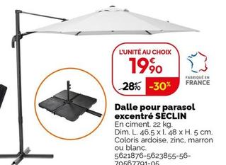 Seclin - Dalle Pour Parasol Excentre  offre à 19,9€ sur Weldom