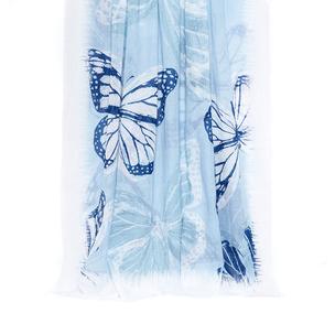 grand paréo femme - imprimé papillons - 100% coton - 100x180 cm - draeger