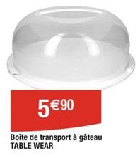 Boite De Transport A Gateau Table Wear  offre à 5,9€ sur Cora