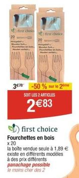 Frist Choice - Fourchettes En Bois  offre à 2,83€ sur Cora