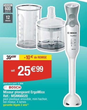 Bosch - Mixeur Plongeant Ergomixx offre à 25,99€ sur Cora