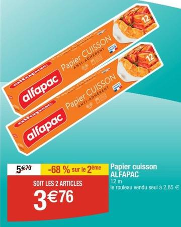 Alfapac - Papier Cuisson offre à 3,76€ sur Cora