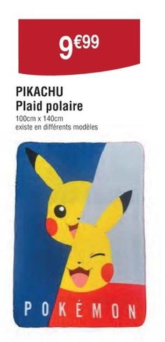 Pokemon - Pikachu Plaid Polaire offre à 9,99€ sur Cora