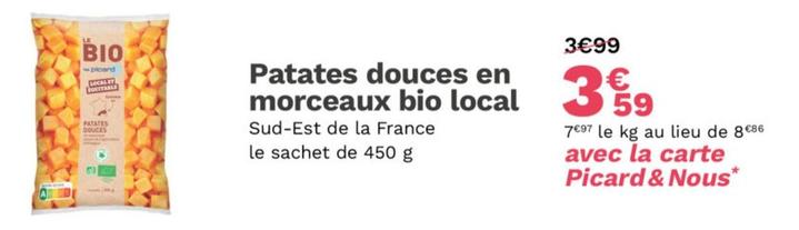 Picard - Patates Douces En Morceaux Bio Local offre à 3,59€ sur Picard