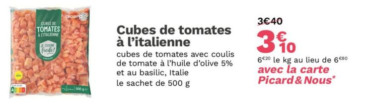Picard - Cubes De Tomates À L'italienne offre à 3,1€ sur Picard