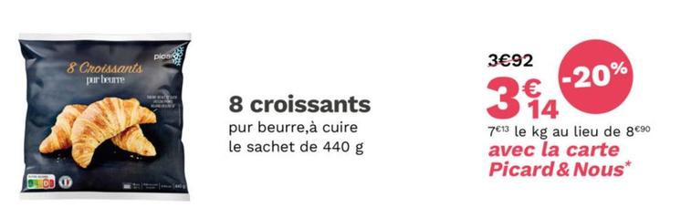 Picard - 8 Croissants offre à 3,14€ sur Picard