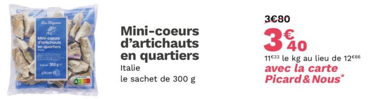 Picard - Mini-Coeurs D'Artichauts En Quartiers offre à 3,4€ sur Picard