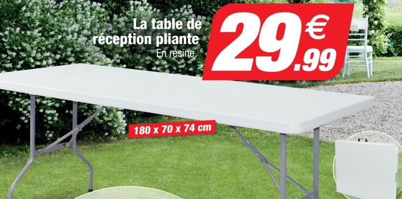 Table pliante offre à 29,99€ sur Bazarland