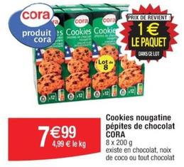 Cora - Cookies Nougatine Pépites De Chocolat offre à 7,99€ sur Cora