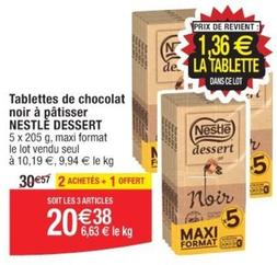 Nestlé - Tablettes De Chocolat Noir À Pâtisser Dessert offre à 20,38€ sur Cora