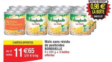 Bonduelle - Maïs Sans Residu De Pesticides  offre à 11,65€ sur Cora