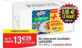 Lustucru - Riz Long Grain Incollable  offre à 13,29€ sur Cora