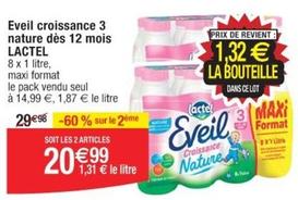 Lactel - Eveil Croissance 3 Nature Dès 12 Mois offre à 20,99€ sur Cora