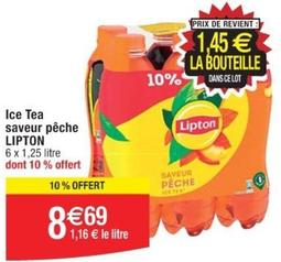 Lipton - Ice Tea Saveur Pêche offre à 8,69€ sur Cora