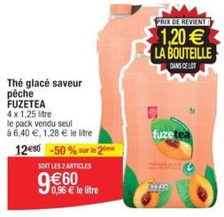 Fuzetea - Thé Glacé Saveur Peche  offre à 9,6€ sur Cora