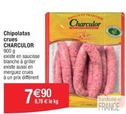 Charculor - Chipolatas Crues offre à 7,9€ sur Cora