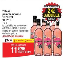 Very'S - Rosé Pamplemousse 10% Vol. offre à 11,96€ sur Cora