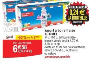 Actimel - Yaourt À Boire Fraise offre à 6,58€ sur Cora
