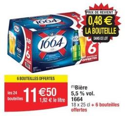 1664 - Bière 5,5% Vol. offre à 11,5€ sur Cora