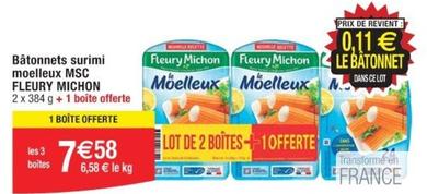 Fleury Michon - Bâtonnets Surimi Moelleux Msc offre à 7,58€ sur Cora