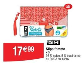 Dim - Slips Femme offre à 17,99€ sur Cora