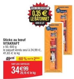 Vitakraft - Sticks Au Bœuf offre à 34,99€ sur Cora