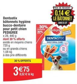 Pedigree - Dentastix Bâtonnets Hygiène Bucco Dentaire Pour Petit Chien offre à 3,75€ sur Cora
