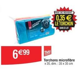 Theo - Torchons Microfibre offre à 6,99€ sur Cora